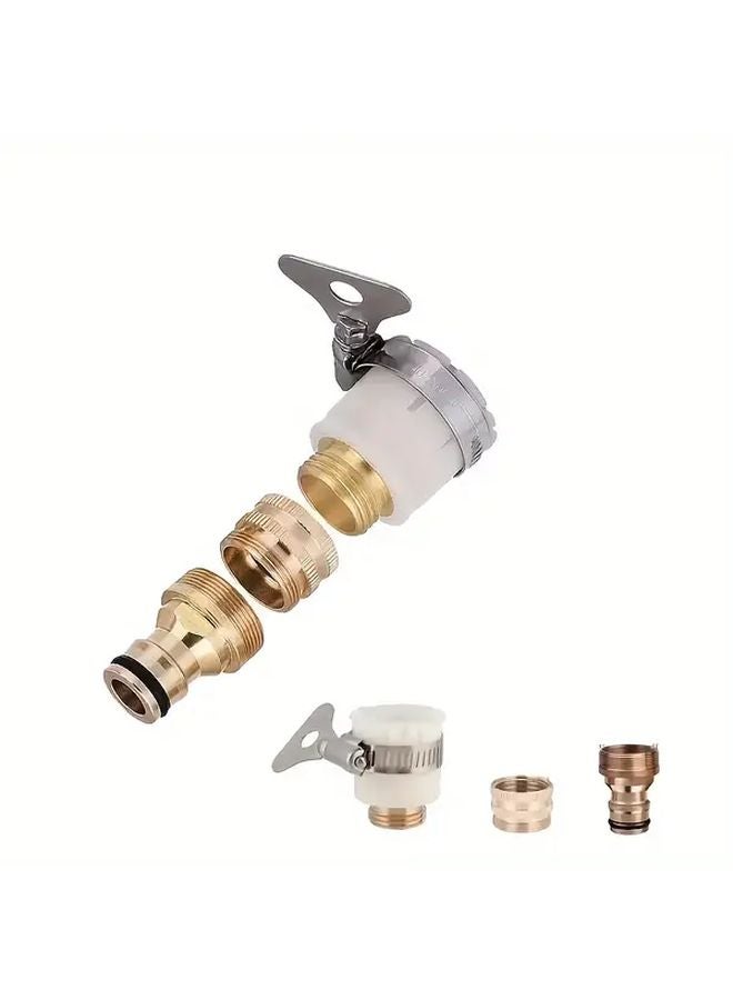 Multi Functional 3 In 1 Faucet Adapter Kit Set For RV Kitchen Bathroom Garden Hose - Image 5